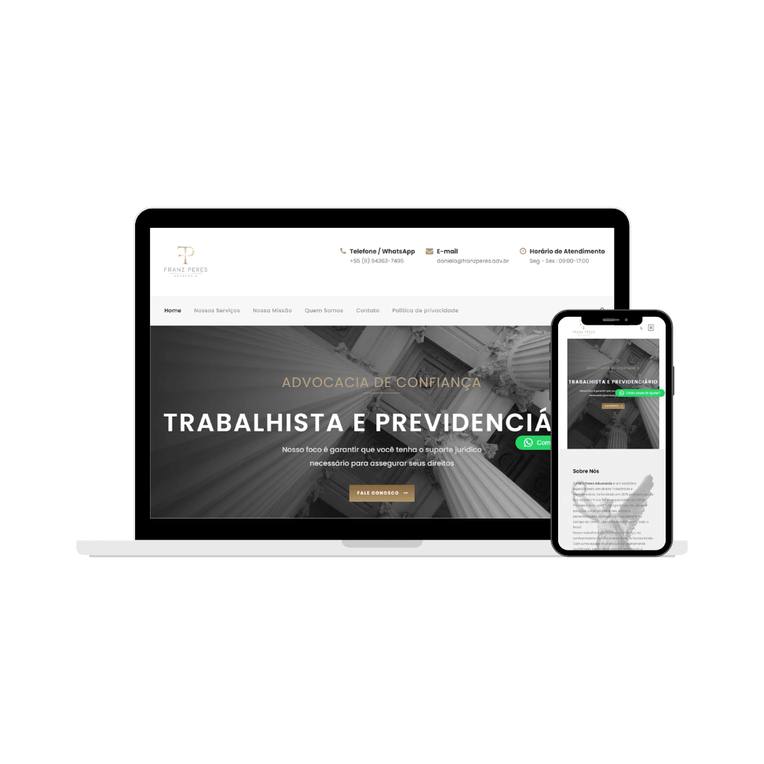 Site Responsivo Franz Peres Advocacia