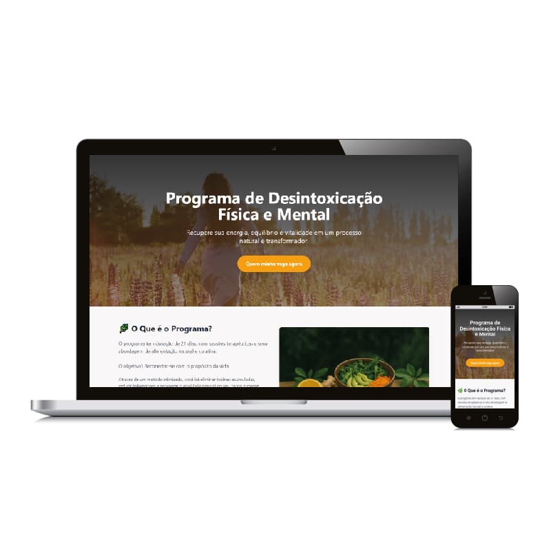 Landing Page Responsiva Programa Desintoxicação e Desinflamação